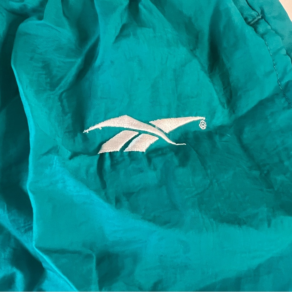 Vintage Reebok Teal‎ Track Pants with zipper detail Size Large - Picture 5 of 7